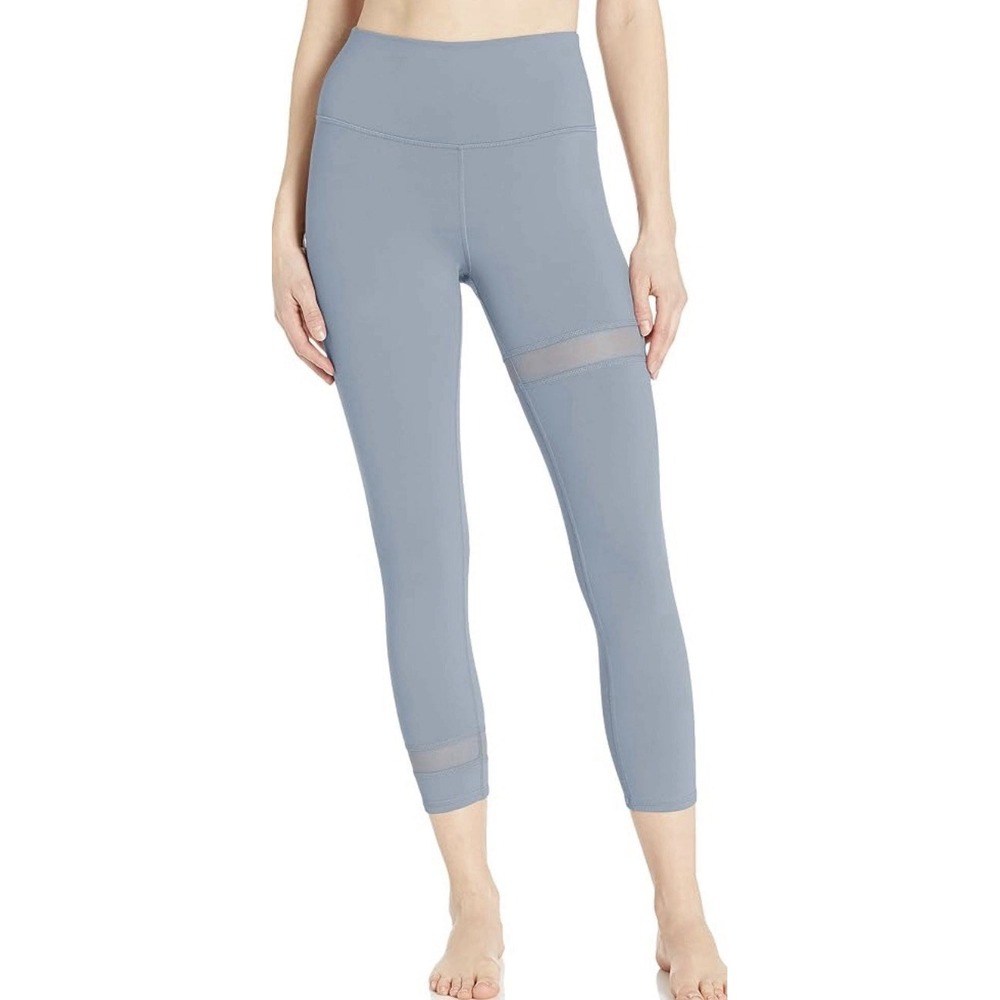 Alo Yoga Women's High Waist Spatial Capri Legging In Blue Haze Sz-XS